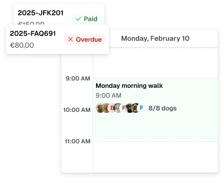 Scheduling and invoicing feature